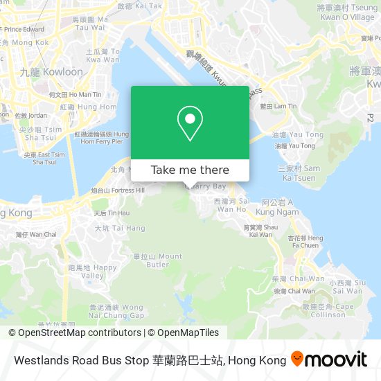 Westlands Road Bus Stop 華蘭路巴士站 map