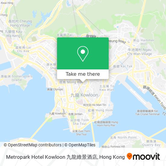 Metropark Hotel Kowloon 九龍維景酒店 map