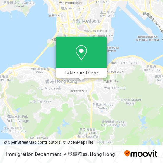 Immigration Department 入境事務處 map