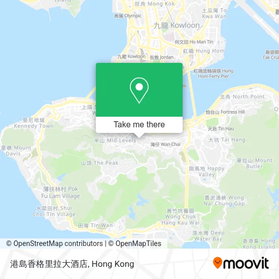 港島香格里拉大酒店地圖