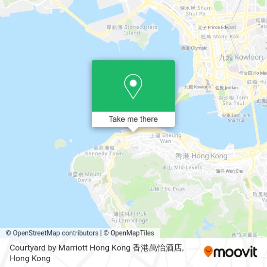 Courtyard by Marriott Hong Kong 香港萬怡酒店 map