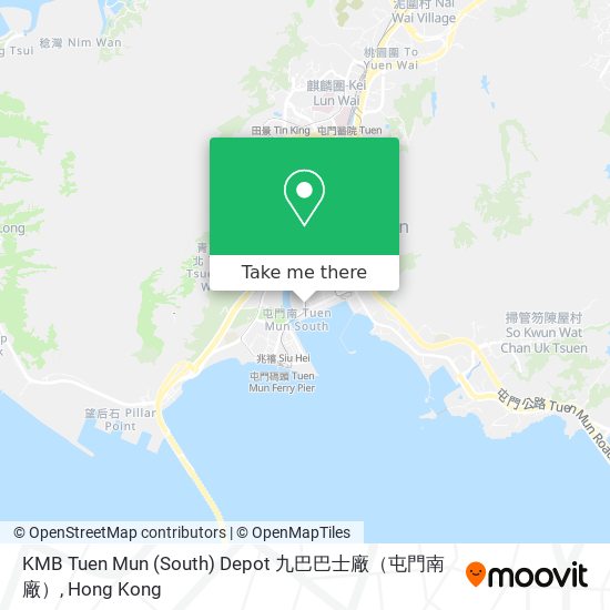 KMB Tuen Mun (South) Depot 九巴巴士廠（屯門南廠） map