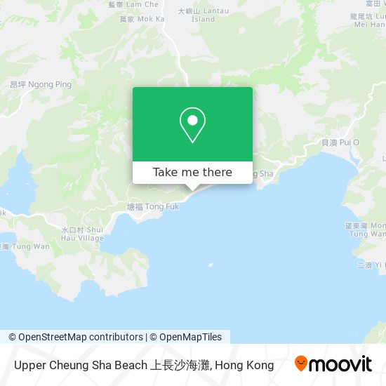 Upper Cheung Sha Beach 上長沙海灘地圖