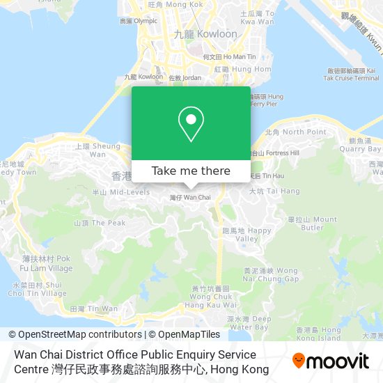 Wan Chai District Office Public Enquiry Service Centre 灣仔民政事務處諮詢服務中心 map