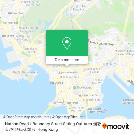 Nathan Road / Boundary Street Sitting-Out Area 彌敦道 / 界限街休憩處地圖