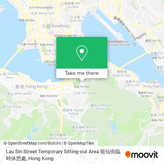 Lau Sin Street Temporary Sitting-out Area 留仙街臨時休憩處地圖