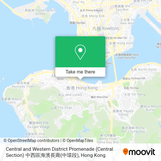 Central and Western District Promenade (Central Section) 中西區海濱長廊(中環段) map