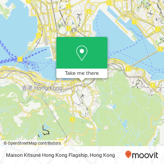 Maison Kitsuné Hong Kong Flagship map