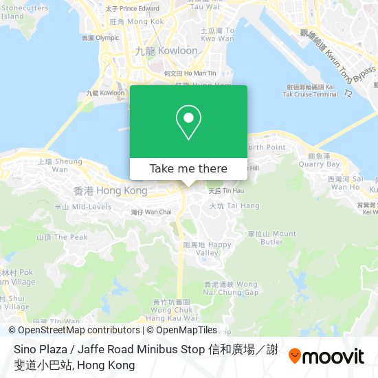 Sino Plaza / Jaffe Road Minibus Stop 信和廣場／謝斐道小巴站 map