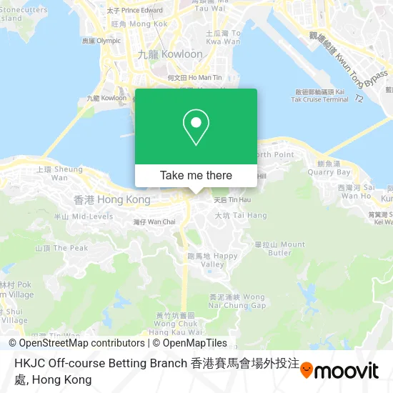 HKJC Off-course Betting Branch 香港賽馬會場外投注處地圖