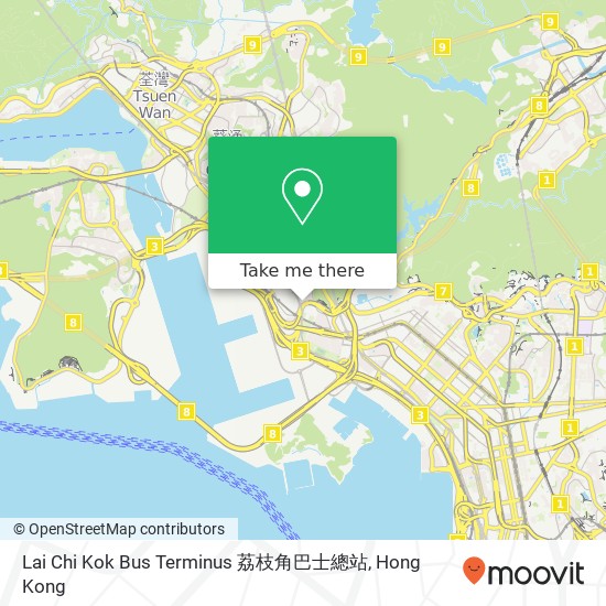 Lai Chi Kok Bus Terminus 荔枝角巴士總站 map