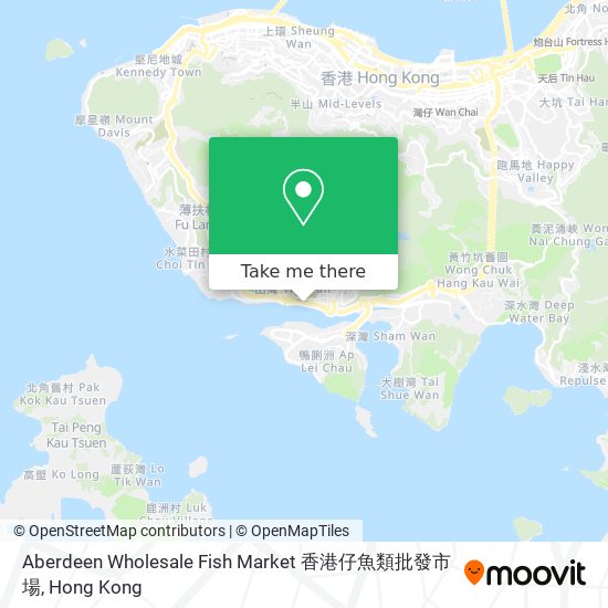 Aberdeen Wholesale Fish Market 香港仔魚類批發市場 map