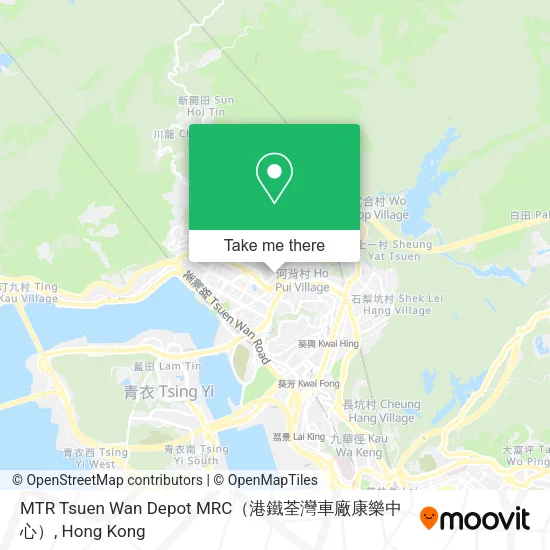 MTR Tsuen Wan Depot MRC（港鐵荃灣車廠康樂中心）地圖