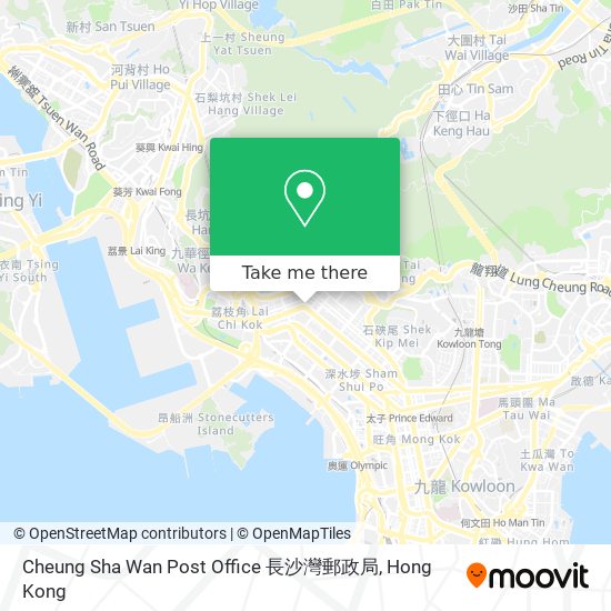 Cheung Sha Wan Post Office 長沙灣郵政局 map