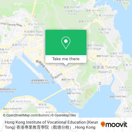Hong Kong Institute of Vocational Education (Kwun Tong) 香港專業教育學院（觀塘分校） map