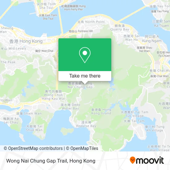 Wong Nai Chung Gap Trail map