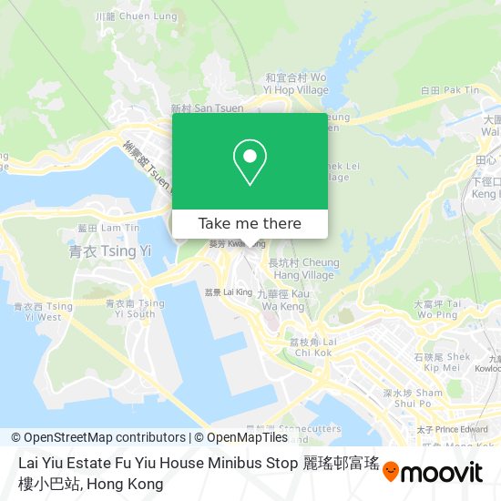 Lai Yiu Estate Fu Yiu House Minibus Stop 麗瑤邨富瑤樓小巴站 map