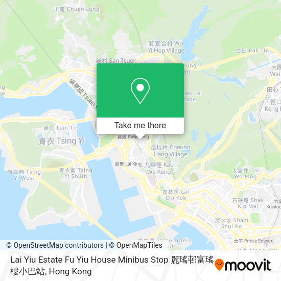 Lai Yiu Estate Fu Yiu House Minibus Stop 麗瑤邨富瑤樓小巴站 map