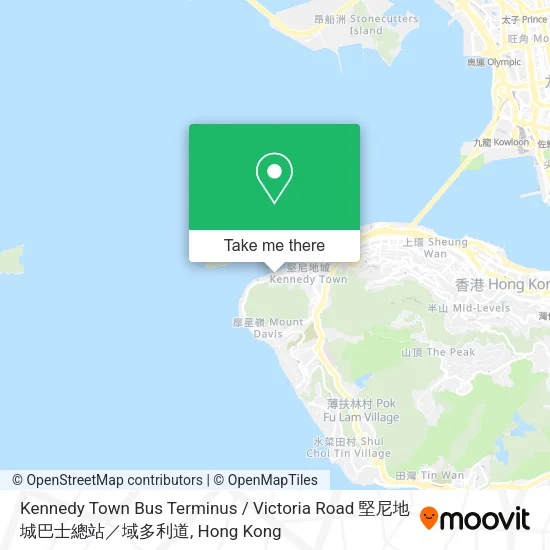 Kennedy Town Bus Terminus / Victoria Road 堅尼地城巴士總站／域多利道 map