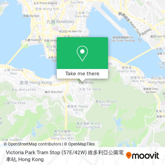 Victoria Park Tram Stop (57E / 42W) 維多利亞公園電車站 map