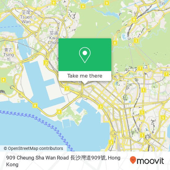 909 Cheung Sha Wan Road 長沙灣道909號地圖