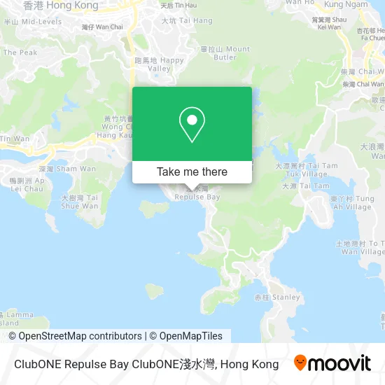 ClubONE Repulse Bay ClubONE淺水灣地圖