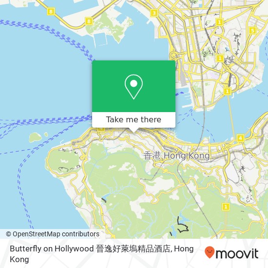 Butterfly on Hollywood 晉逸好萊塢精品酒店 map