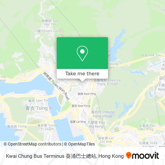 Kwai Chung Bus Terminus 葵涌巴士總站 map