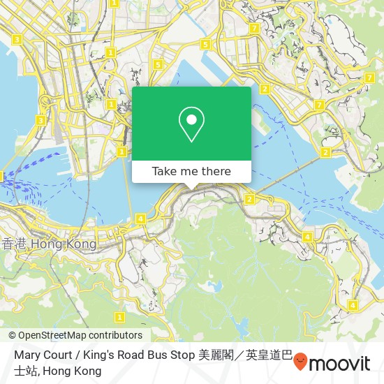 Mary Court / King's Road Bus Stop 美麗閣／英皇道巴士站 map
