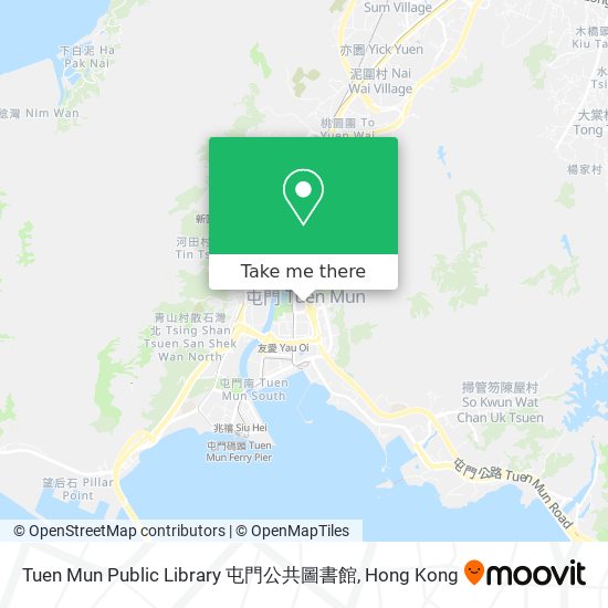 Tuen Mun Public Library 屯門公共圖書館 map