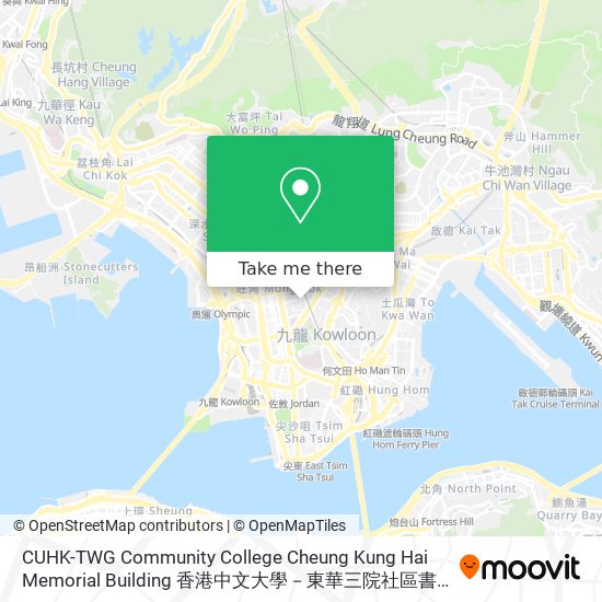 CUHK-TWG Community College Cheung Kung Hai Memorial Building 香港中文大學－東華三院社區書院鍾江海紀念大樓地圖