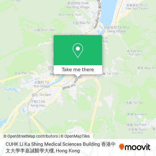 CUHK Li Ka Shing Medical Sciences Building 香港中文大學李嘉誠醫學大樓 map