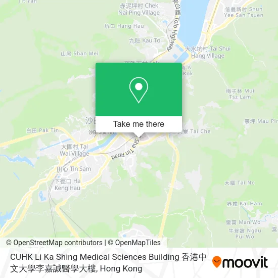 CUHK Li Ka Shing Medical Sciences Building 香港中文大學李嘉誠醫學大樓地圖