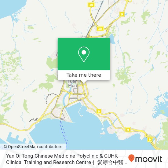 Yan Oi Tong Chinese Medicine Polyclinic & CUHK Clinical Training and Research Centre 仁愛綜合中醫診所暨香港中文大 map