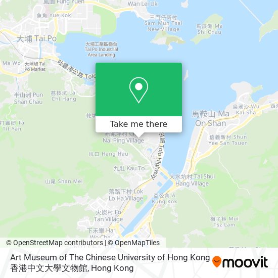 Art Museum of The Chinese University of Hong Kong 香港中文大學文物館 map