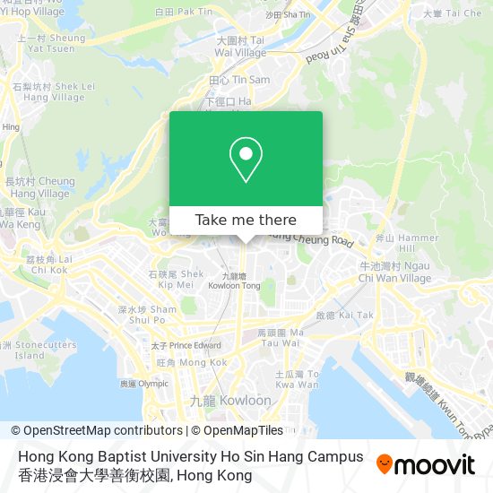 Hong Kong Baptist University Ho Sin Hang Campus 香港浸會大學善衡校園 map