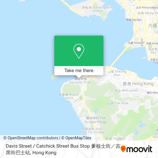 Davis Street / Catchick Street Bus Stop 爹核士街／吉席街巴士站 map