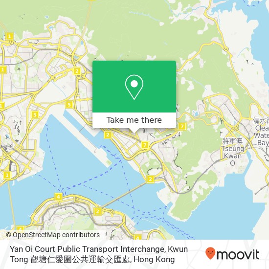 Yan Oi Court Public Transport Interchange, Kwun Tong 觀塘仁愛圍公共運輸交匯處 map