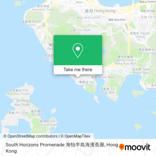 South Horizons Promenade 海怡半島海濱長廊地圖