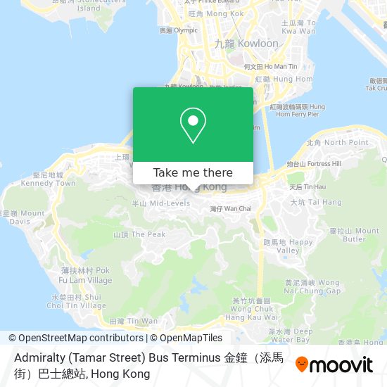 Admiralty (Tamar Street) Bus Terminus 金鐘（添馬街）巴士總站 map