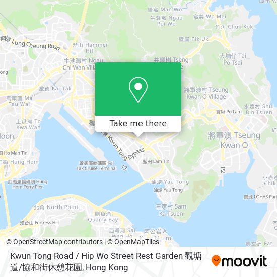 Kwun Tong Road / Hip Wo Street Rest Garden 觀塘道 / 協和街休憩花園地圖