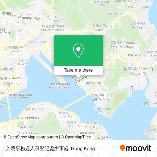 入境事務處人事登記處辦事處地圖
