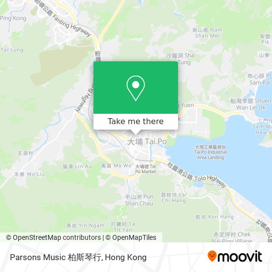 Parsons Music 柏斯琴行 map