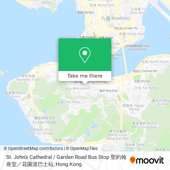 St. John's Cathedral / Garden Road Bus Stop 聖約翰座堂／花園道巴士站 map
