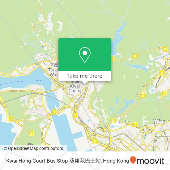 Kwai Hong Court Bus Stop 葵康苑巴士站 map