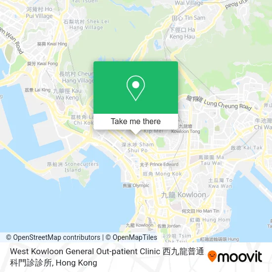 West Kowloon General Out-patient Clinic 西九龍普通科門診診所地圖