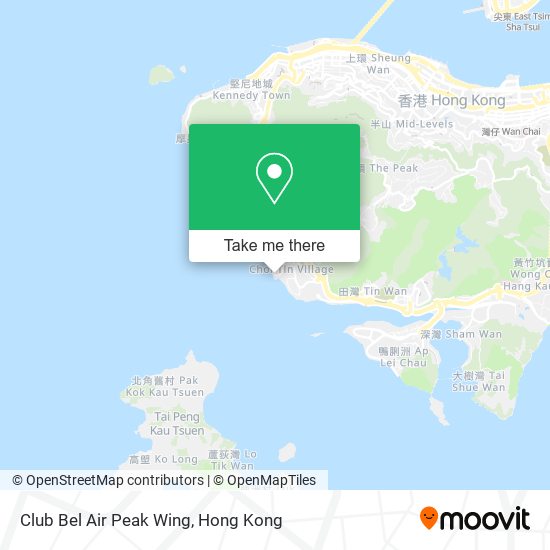 Club Bel Air Peak Wing map