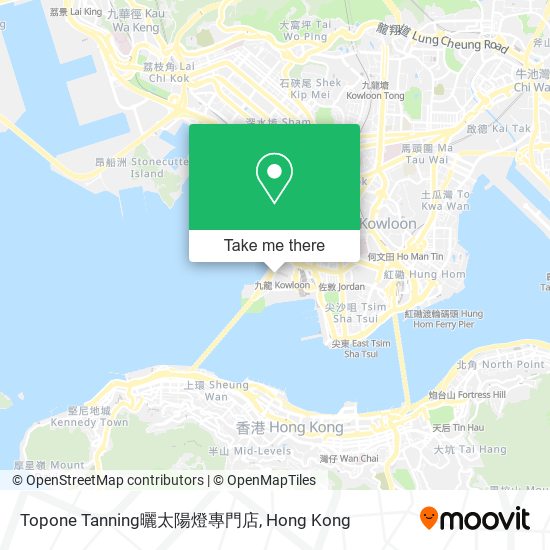 Topone Tanning曬太陽燈專門店地圖