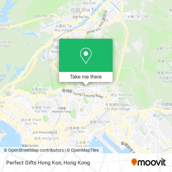 Perfect Gifts Hong Kon map