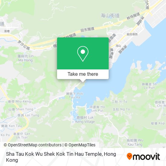 Sha Tau Kok Wu Shek Kok Tin Hau Temple map